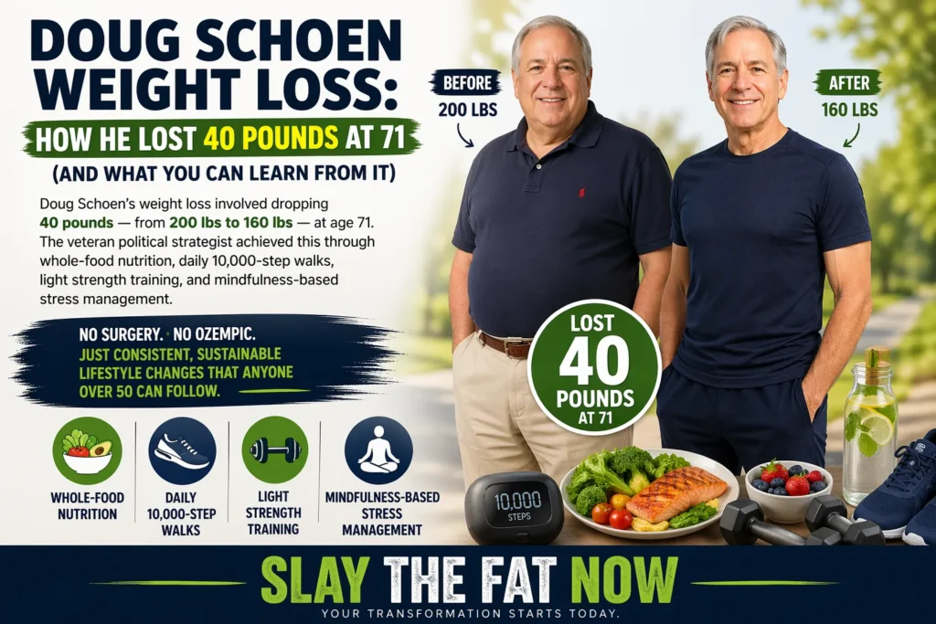 Doug Schoen Weight Loss at 71 Doug Schoen weight loss transformation before and after losing 40 pounds at age 71 with healthy lifestyle changes