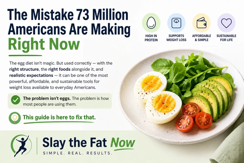 Egg Diet for Weight Loss – Simple Guide That Works Egg diet weight loss guide with boiled eggs, avocado, and healthy meal plate on light background