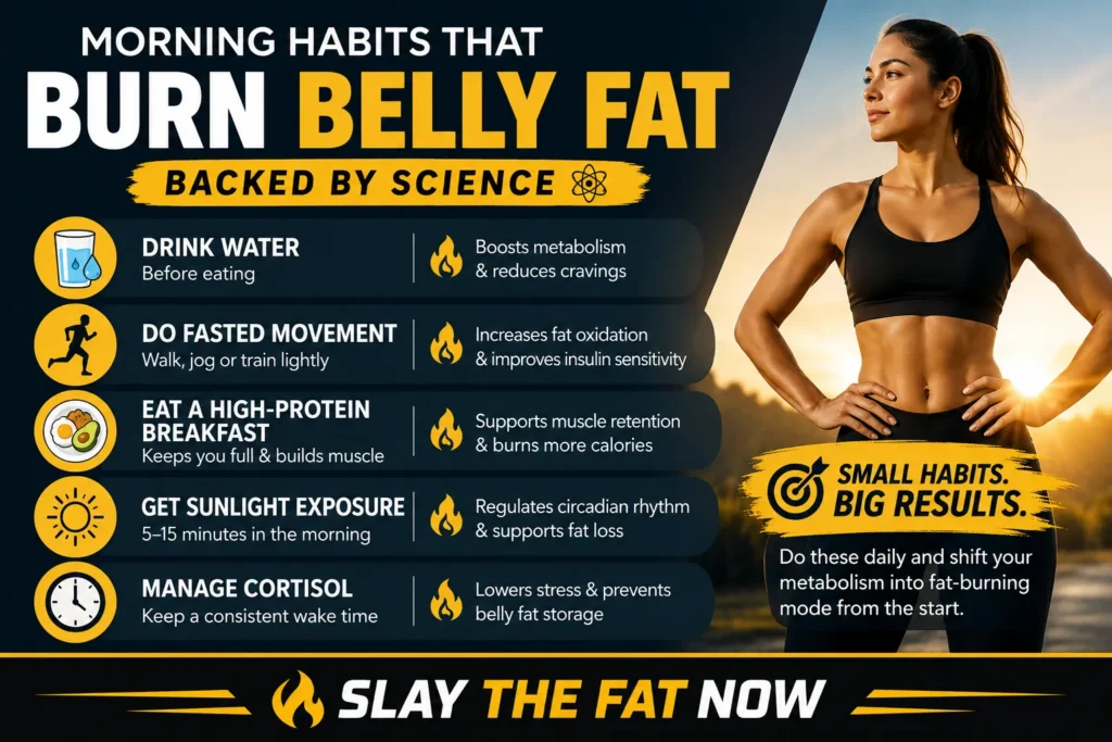 Morning Habits That Burn Belly Fat (Backed by Science)